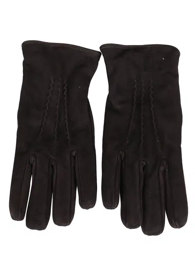Lardini Ruffled-detail Gloves In Black
