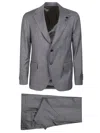 Lardini Long-sleeved Suit In Gray