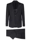 Lardini Virgin Wool Suit In Black