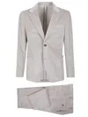 Lardini Textured Single-breasted Suit In Gray