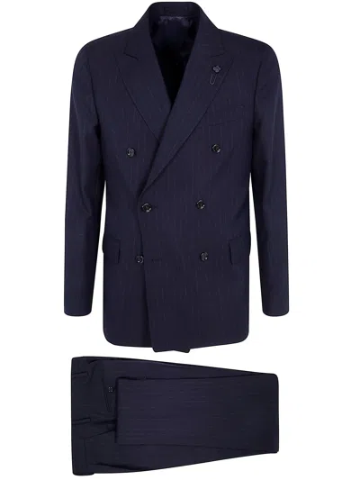 Lardini Iconic Drop Seven Regular Man Suit In Blue