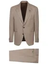 Lardini Beige Stretch Wool Suit In Brown