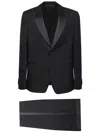 Lardini Black Silk Tuxedo Suit In Black
