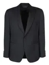 Lardini Velvet Blazer Jacket With Tailored Fit And Classic Notch Lapels In Black