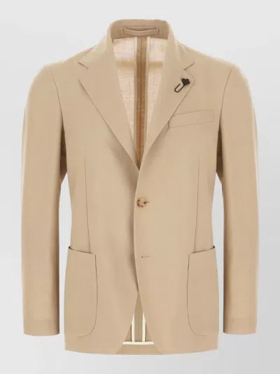 Lardini Suits Jacket And Gilet Notch Lapel In Brown
