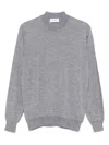 Lardini Mock-neck Sweater In Gray