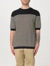 Lardini Crew Neck Striped Pattern In Black
