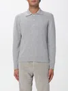 Lardini Ribbed Cuff Crewneck Sweater Design In Gray