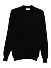 Lardini Mock-neck Wool Sweater In Black