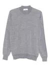 Lardini Mock-neck Sweater In Blue