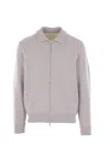 Lardini Wool-blend Knitted Bomber Jacket In Gray