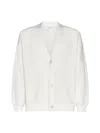 Lardini Cardigan In Beige Wool In White
