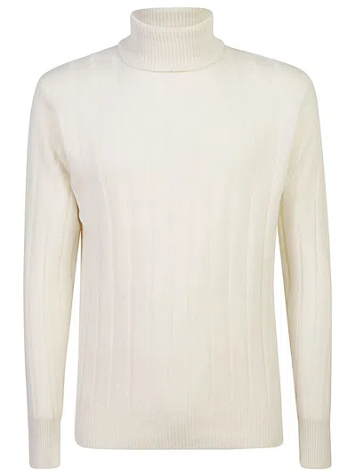 Lardini Cashmere Rollneck Sweater In White