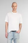 Lardini Ribbed Linen T-shirt In Beige