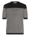 Lardini Crew Neck Striped Pattern In Black