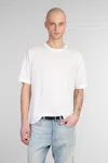 Lardini Ribbed Linen T-shirt In Beige