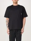 Lardini Relaxed Fit Black T-shirt With Chest Pocket
