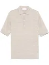 Lardini Ribbed Linen And Cotton-blend Polo Shirt In Multi