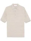 Lardini Ribbed Linen And Cotton-blend Polo Shirt