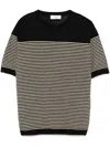 Lardini Striped Pattern Short-sleeve Top In Multi