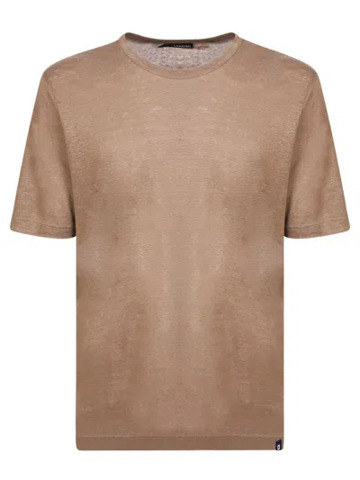 Lardini Beige Linen T-shirt