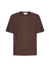 Lardini Striped Knitted T-shirt In Brown