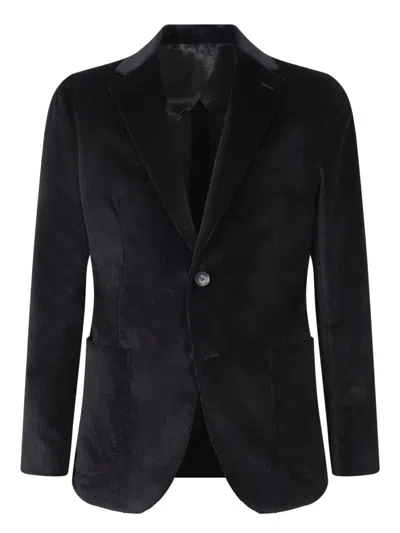 Lardini Tailored Black Blazer With Precision Craftsmanship And Elegance