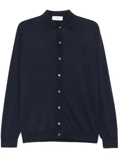 Lardini Tailored Black Button-up Shirt With Smooth Texture
