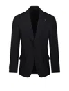 Lardini Ribbed Texture Notch Lapel Front Pockets