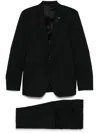 Lardini Tailored Black Suit With Concealed Fastenings In Black
