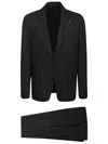 Lardini Tailored Black Suit With Two-button Jacket In Black