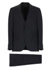 Lardini Tailored Black Wool Suit In Black