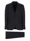 Lardini Tailored Black Wool Suit