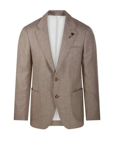 LARDINI TAILORED BLAZER WITH NOTCHED LAPEL