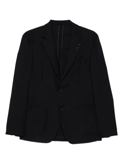 LARDINI TAILORED BLUE VIRGIN WOOL LARDINI JACKET