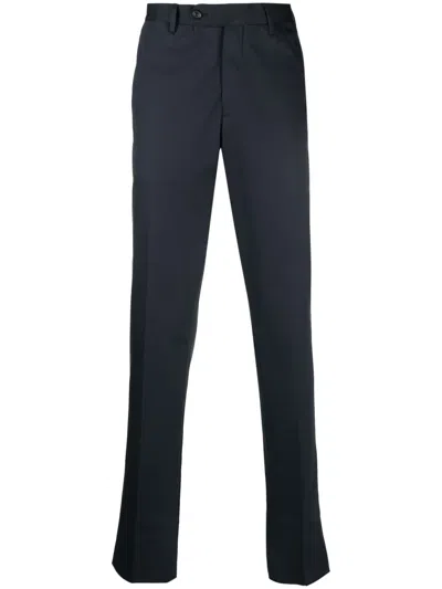 Lardini Tailored Cotton Blend Trousers In Blue
