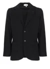 Lardini Single Breasted Jacket With Broad Peak Lapels In Black