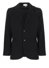 Lardini Single Breasted Jacket With Broad Peak Lapels In Black
