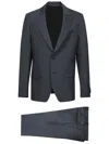 Lardini Tailored Dark Grey Suit With Notch Lapels In Grey