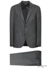 Lardini Tailored Grey Suit In Virgin Wool With Modern Fit And Pinstripe Design In Grey