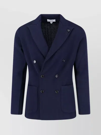 LARDINI TAILORED JACKET BUTTON DETAILING