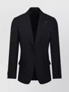 Lardini Ribbed Texture Notch Lapel Front Pockets