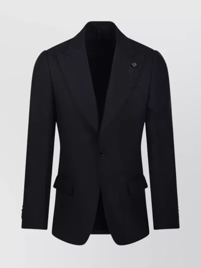 Lardini Tailored Jacket Featuring Flap Pockets In Black