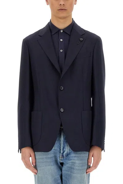 Lardini Tailored Single Breasted Jacket In Black