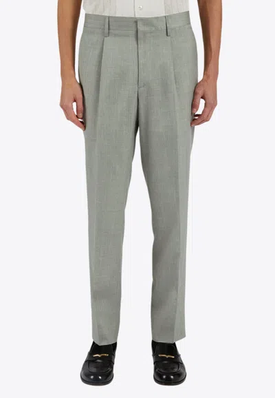 Lardini Tailored Straight-leg Pants In Green