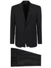 Lardini Wool Suit In Black