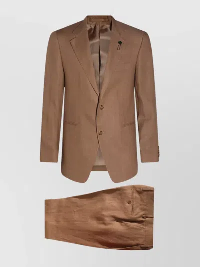Lardini Tailored Suit With Chest Pocket And Flap Pockets