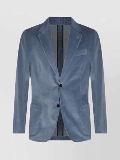Lardini Tailored Suit With Notch Lapel And Single Vent In Blue