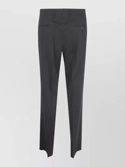 Lardini Tailored Trousers Belt Loops Side And Back Pockets In Black