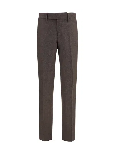 Lardini Tailored Viscose Trousers In Brown